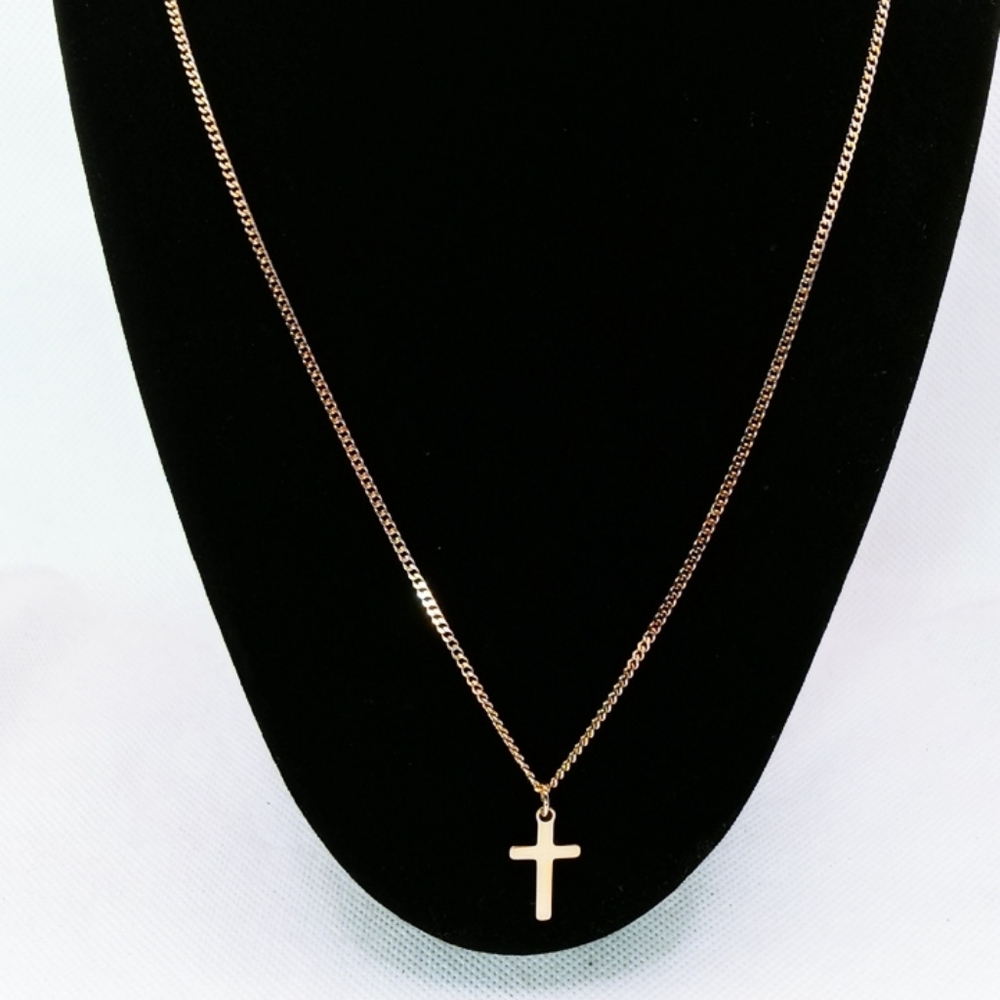 14kt gold filled Cuban necklace & pendant set